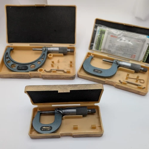 Mitutoyo Micrometer Set of 3 103-217 / 103-259 / 103-262 Machinist