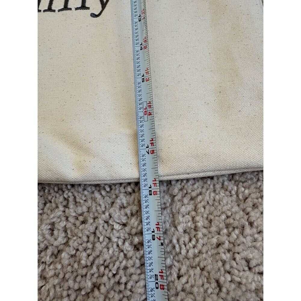 Thirty One NEW Love My Family Canvas Pillow Cover NO pillow included Cream Color