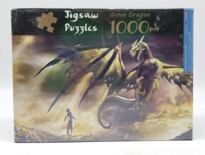 ''Green Dragon'' Fantasy Series Ingooood Wooden Jigsaw Puzzle 1000 Pcs Brand New!
