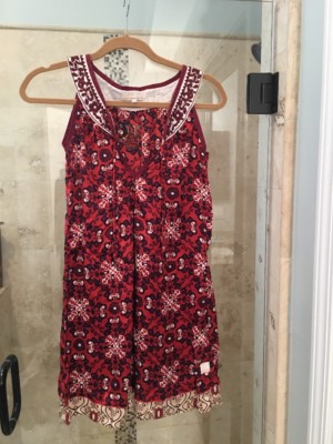 Odd Molly Red Christmas Boho Hippie Tunic Blouse Dress Top 1 S 6