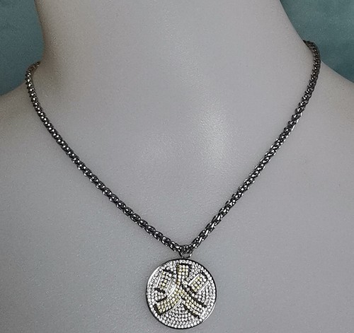 Factory Directly Stainless Steel FULL Inlay Color Zircons Round Necklace Pendant - Picture 10 of 12