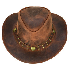 Unisex Western style original leather hat ,genuine leather hat. Cowboy Hats.