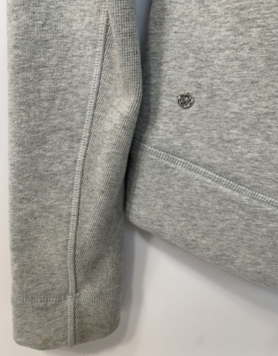 Lululemon Women Gray Sweatshirt Zip Vented Back Cotton Blend Small 4 S - Bild 11 von 12