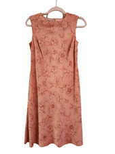 Vintage Tommy Bahama blush pink silk sheath dress size 4