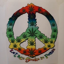 LET ME SMOKE IN PEACE SIGN POT LEAF MARIJUANA WEED SHIRT #MJ-9