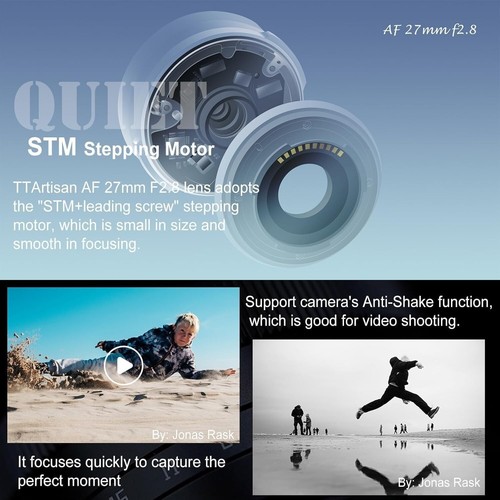 TTArtisan AF 27mm F2.8 XF APS-C Camera Lens for Fuji X-Mount Cameras Silver - Picture 7 of 12