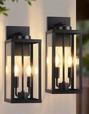 PARTPHONER Outdoor Indoor Wall Lights for House, Transitional Wall Lantern Sc...