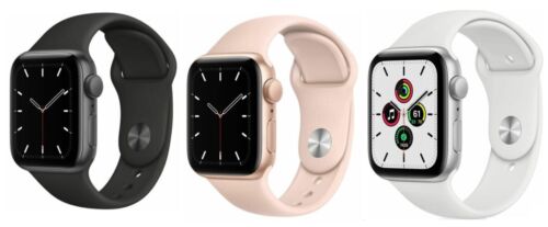 Apple Watch SE 40mm 44mm GPS + WiFi + Komórka Różowe Złoto Szary Srebrny - Dobry - Zdjęcie 1 z 7