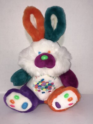 Jelly Bean Easter Bunny Rabbit Plush 14  Stuffed Animal Plush Plushie Colorful
