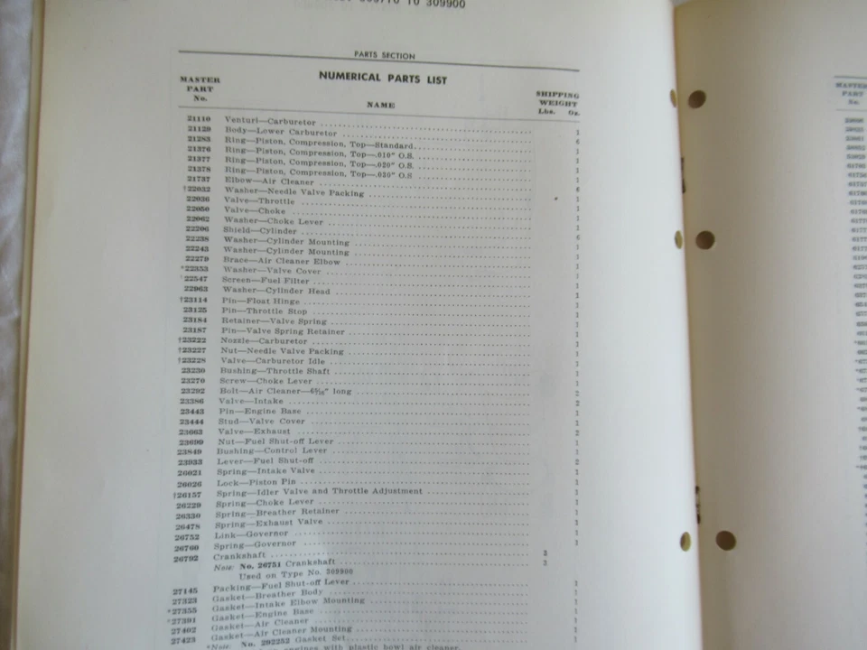 Briggs & Stratton 6HF 6HFB engine parts list manual catalog - Image 4 of 4