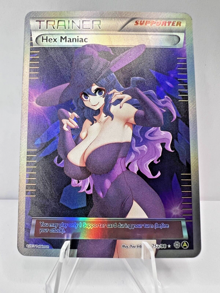 Hex Maniac Full Art Pokemon Anime Waifu ACG DIY Trainer Art card
