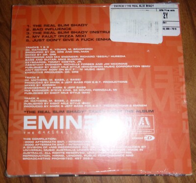 EMINEM The Real Slim Shady CD Single Brand New Australia CD Brand EMINEM The Real Slim Shady CD Single Brand New Australia CD Brand