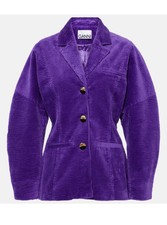 Ganni Single-breasted Cotton Jacket. Large