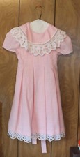 Bonnie Jean Girls Vintage pink Dress lace Sz 6