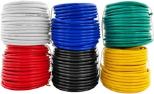 GS Power 14 Gauge 6 Color Combo Automotive Low Voltage Primary Wire 50 Ft Roll (