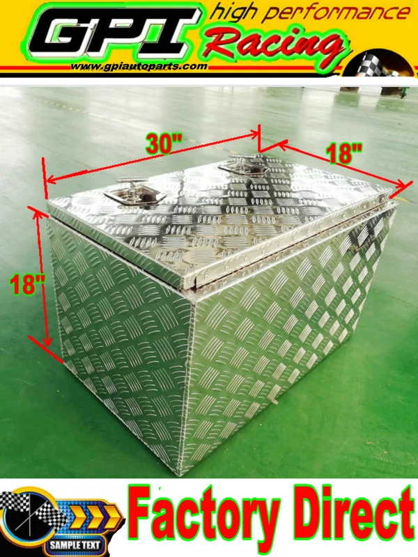 Caja de herramientas de almacenamiento de aluminio plateado para camioneta pickup de 30"x18"x18" Foto 3 de 4
