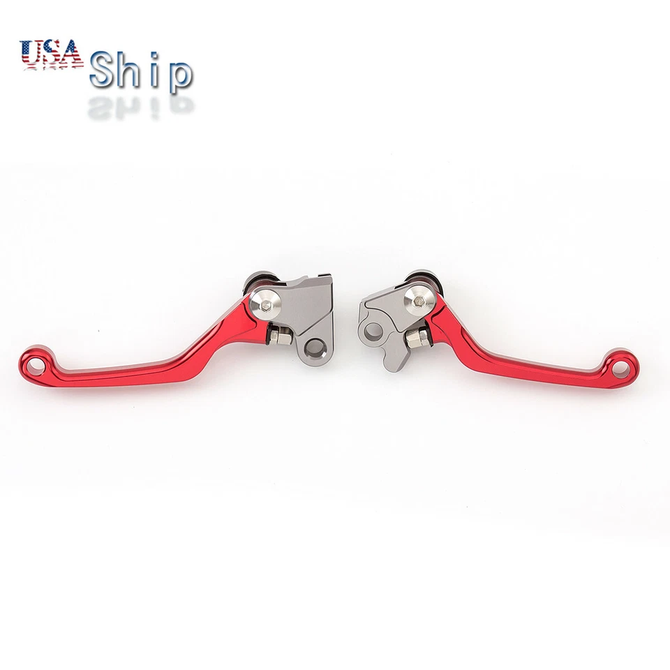 Palancas de embrague de freno CNC rojas para moto de cross para Honda CRF250R 2007 2008 2009 2010-2017 Foto 4 de 4