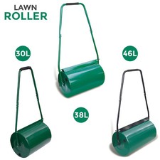 30L 38L & 46L | GARDEN LAWN METAL WET SAND FILLED MANUAL GRASS ROLLER 