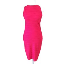 Windsor Red Ruched Knee Length Bodycon Dress Size L