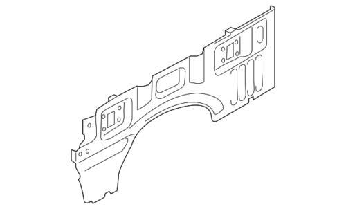 Panel interior de cama para Ford F-150 2015-2020 lado pasajero (N/P FL3Z-9527864-A)