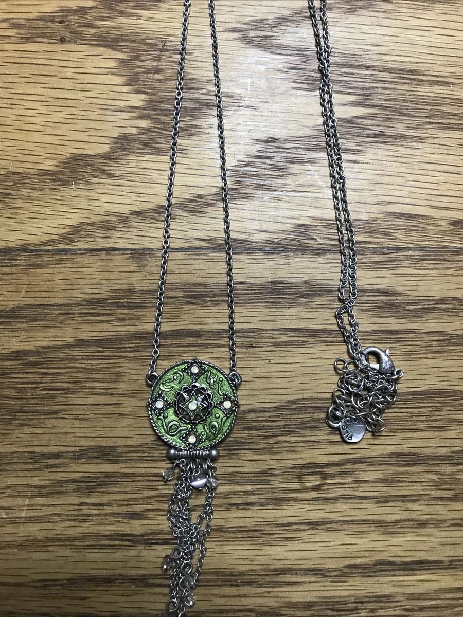 Pilgrim brand green pendant costume jewelry long necklace eBay