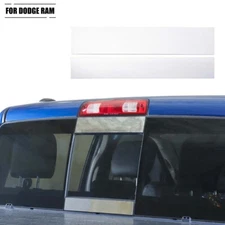 Stainless Steel Rear Center Sliding Window Bezel Trims For Dodge Ram 10+ Chrome