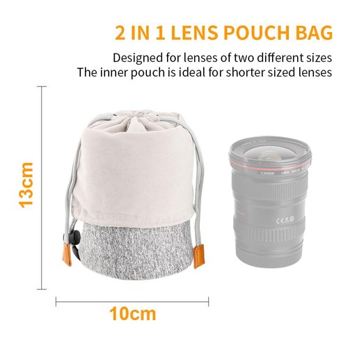 K&F Concept Camera Lens Protective Pouch Bag, 2-in-1 Neoprene Lens Carry Case... - Picture 4 of 6