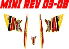 SKI DOO SNOWMOBILE MINI Z 120 ,03-08 FACTORY REPO BLAIR MORGAN 04  DECAL KIT