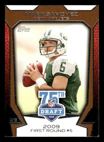2010 Topps #75DA-9 Mark Sanchez Draft 75th Anniversary New York Jets