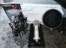 Sontronics Stc-3x Pack Condenser Microphone + Pop Shield & Accessories! Silver