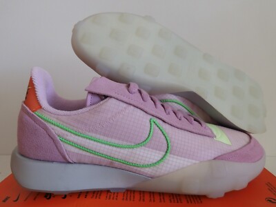 WMNS NIKE WAFFLE RACER 2X LIGHT ARCTIC PINK-POISON GREEN SZ 11 [CK6647-601]