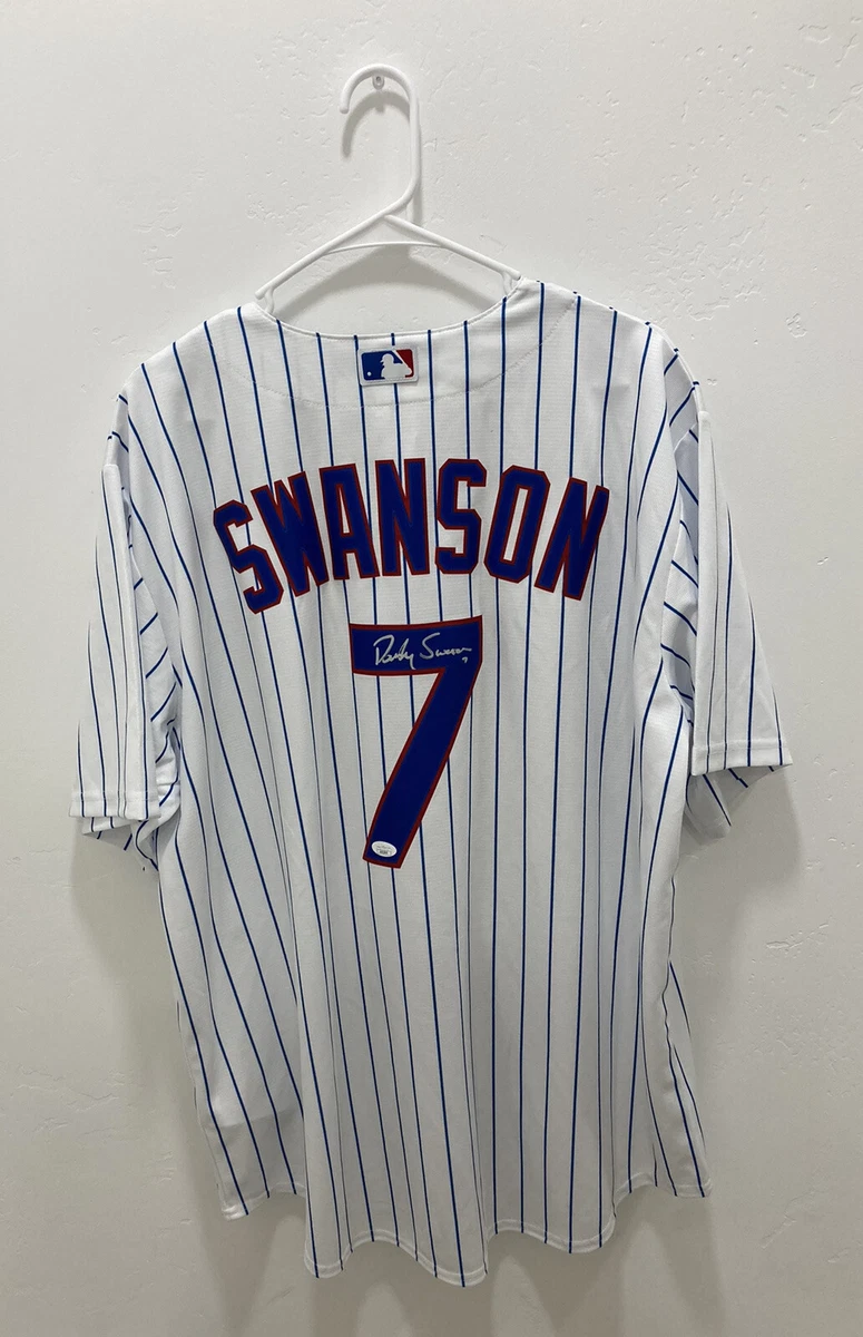 DANSBY SWANSON SIGNED AUTHENTIC REPLICA JERSEY CHICAGO CUBS