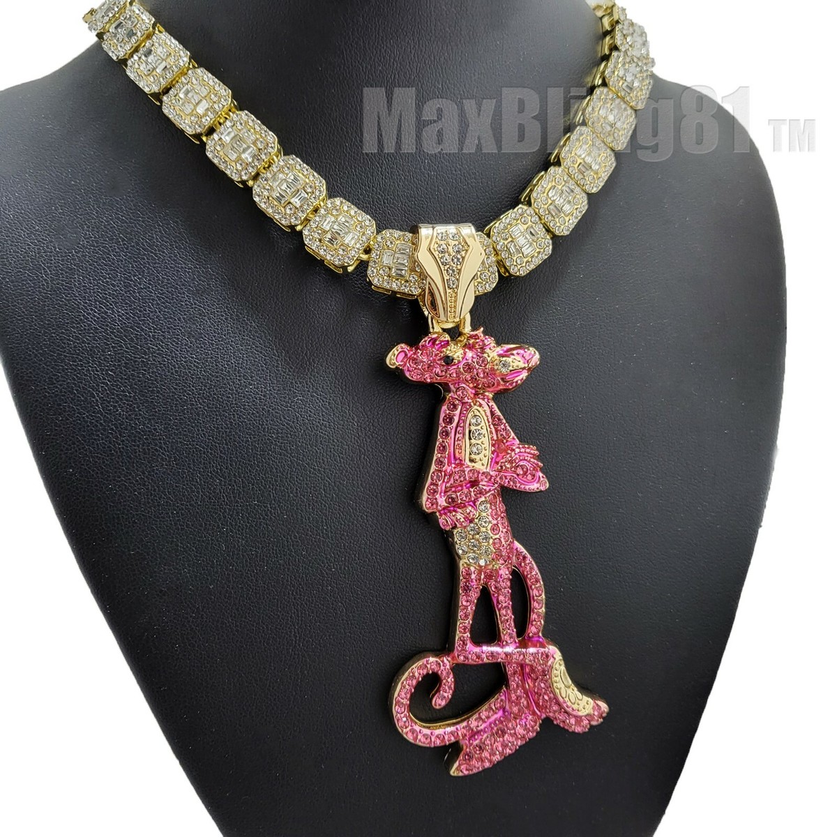 Gold PINK PANTHER Pendant 16