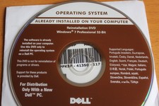 Dell Windows 7 Pro 32-bit disc to reinstall Dell computer.  No incluye licencia