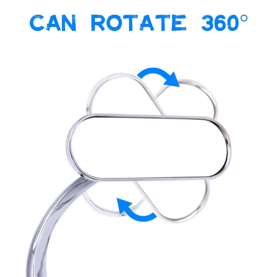 Chrome Motorcycle Mini Oval Mirrors For Harley Davidson Softail Deluxe Custom Foto 4 de 4