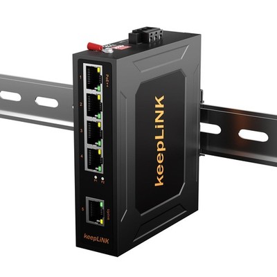 Industrial 5 Ports Gigabit Solar PoE Switch with DC9-54V to DC48V Voltage , 3...