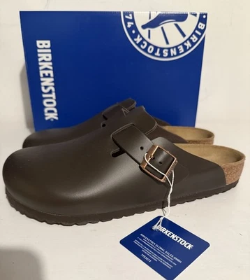Birkenstock Boston Naturleder Dark Brown Clogs Gr. 42 & 43 Regular Fit 0060101