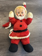 Vintage Knickerbocker Baby Santa Rubber Face Plush Doll