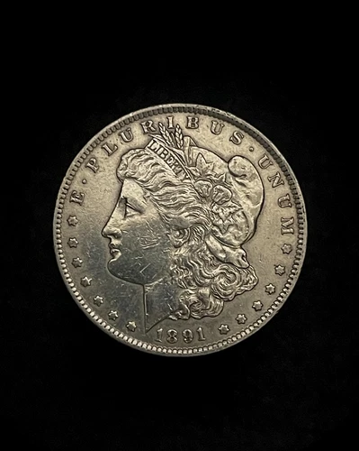 1891-CC Morgan SILVER Dollar AU Details VAM 3 "Spitting Eagle"