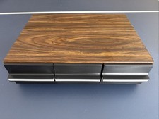 36 Cassette Tape Holder 3 Drawer Storage Case Wood Grain Finish VTG Walmart ..