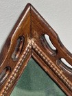 Vintage Mid-Century Turner Wall Accessory Pair Diamond Wood Frames Floral Prints — photo 2