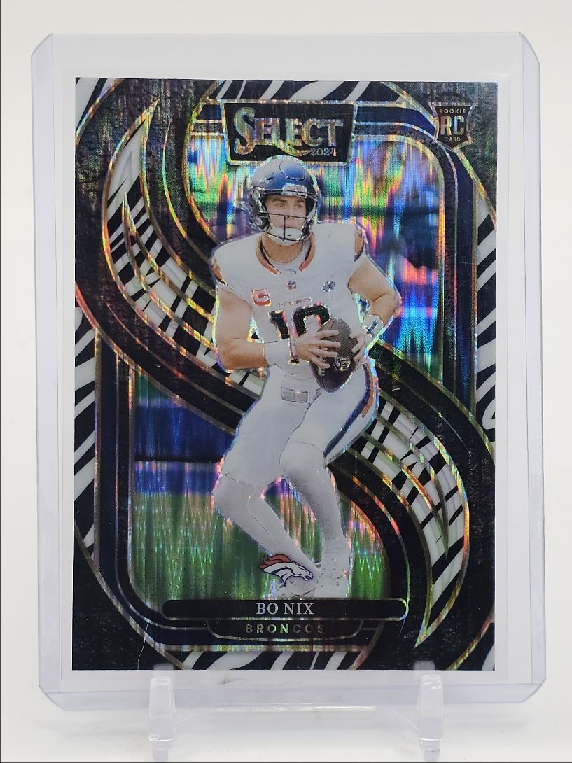 BO NIX 2024 SELECT PREMIER LEVEL ROOKIE ZEBRA SHOCK PRIZM SP RC Q4364