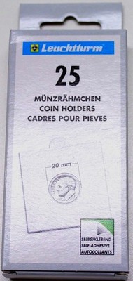 20mm - 25 Self Adhesive Flips with Mylar Window for US Dimes & Other Coins