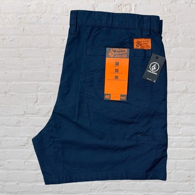 Volcom Bevel Work Shorts Carpenter Skateboarding Canvas Blue Men's 40