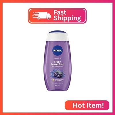 Nivea Power Fruit Fresh Shower Gel, 250 ml (8.45 fl oz), Refreshing Body Wash