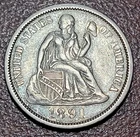 1891-O Seated Liberty Dime Choice VF Original Toning No Issues Silver Type Coin