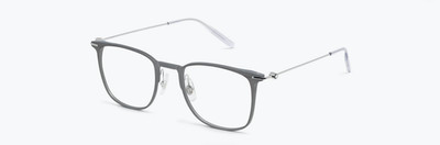 Montblanc MB0356O 010 Gray & Silver Optical Eyeglasses Frame Square Men s Luxury