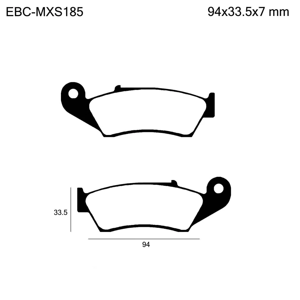 EBC MXS185 Front Sintered Brake Pads for KAWASAKI KX 500 E 1994-2004 — 第 2/4 张图片