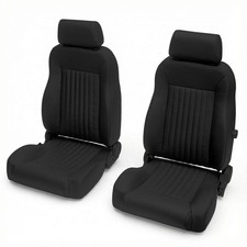 Caballo Front Bucket Seats Black Vertical Pleats 196570 Ford Mustang