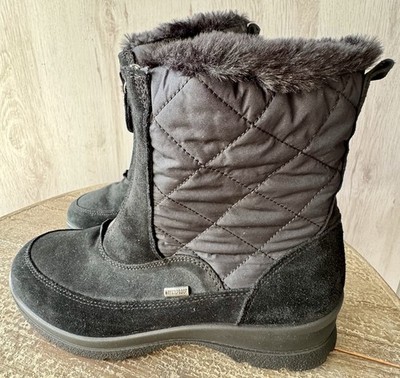 Van Dal schwarz Wildleder ''Nevis'' Kunstfell gefüttert wasserdicht halbhohe Stiefel - 6,5